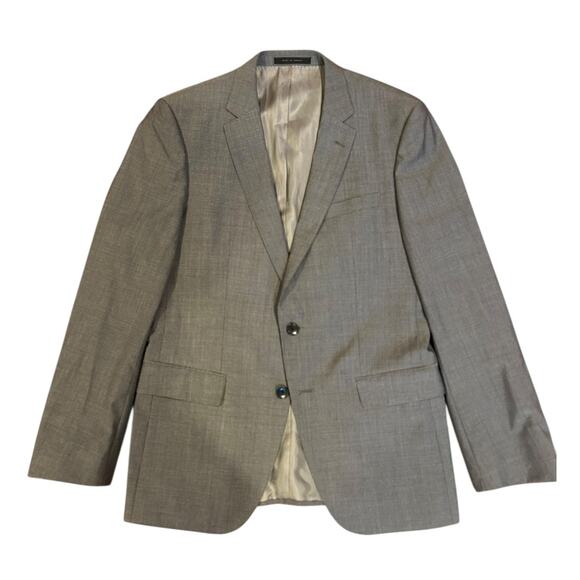 BOSS Grey Super 100 Lightweight 100% Virgin Wool Blazer Jacket Mens 40R 40 R - Picture 1 of 14